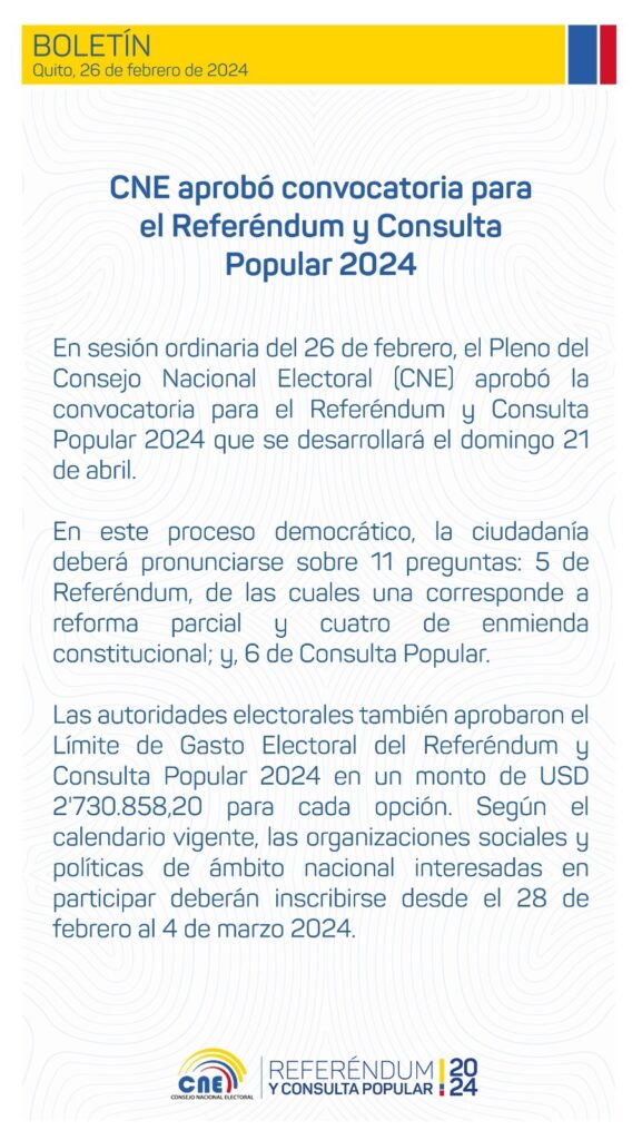 Cne Aprob Convocatoria Para El Refer Ndum Y Consulta Popular