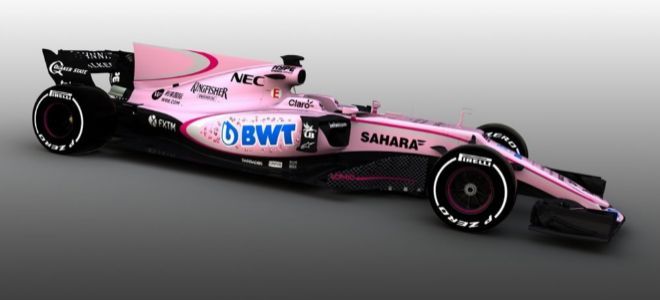 Force India presentó su nuevo monoplaza rosa