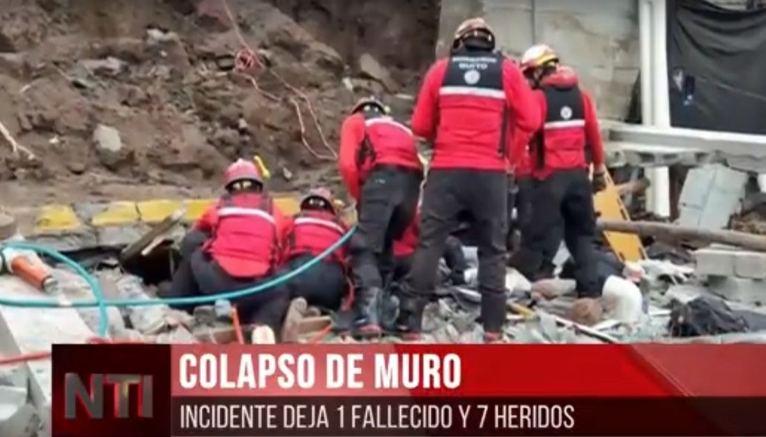 Quito: siete víctimas entre ellas un muerto por colapso de muro