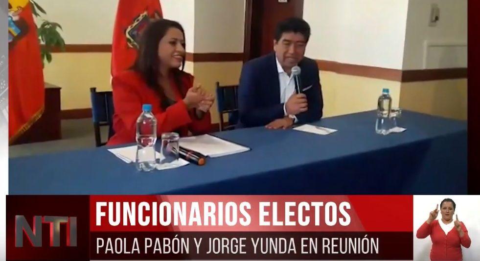 Paola Pabón y Jorge Yunda ofrecen trabajar en conjunto