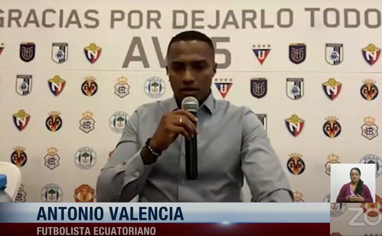 Por una lesión en la rodilla, Antonio Valencia deja el fútbol profesional