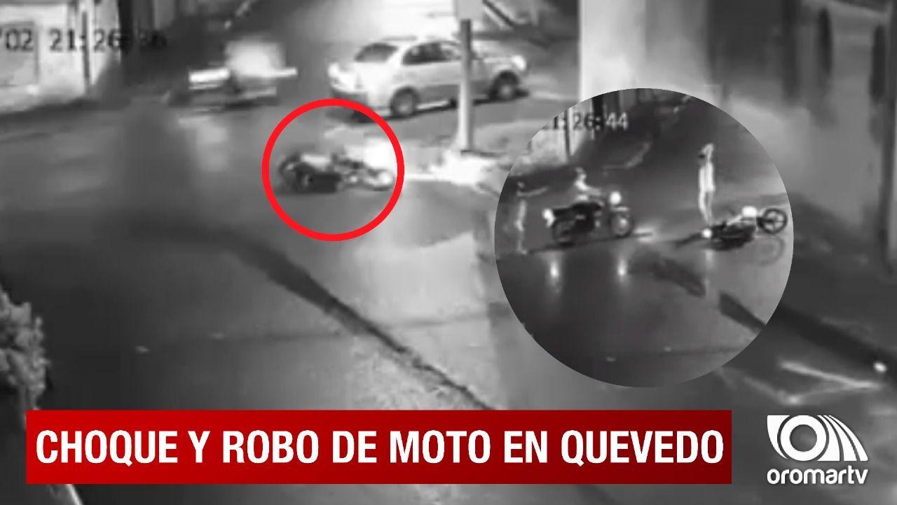 Hombre trató de evitar el robo de su moto pero sufrió un accidente
